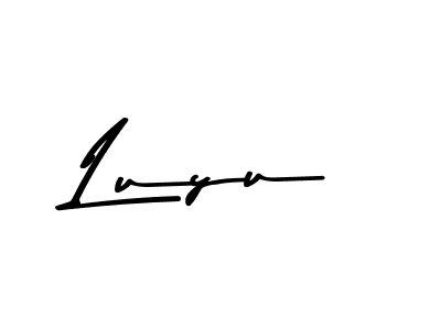 Create a beautiful signature design for name Luyu. With this signature (Asem Kandis PERSONAL USE) fonts, you can make a handwritten signature for free. Luyu signature style 9 images and pictures png