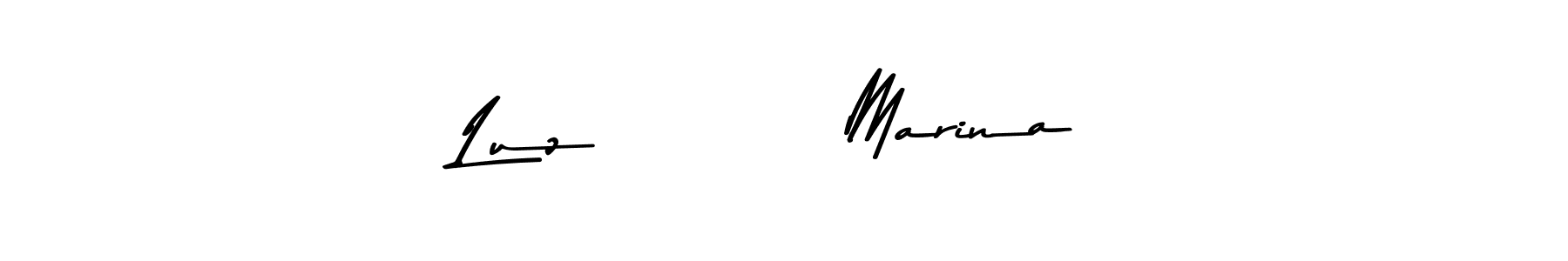 How to make Luz         Marina name signature. Use Asem Kandis PERSONAL USE style for creating short signs online. This is the latest handwritten sign. Luz         Marina signature style 9 images and pictures png