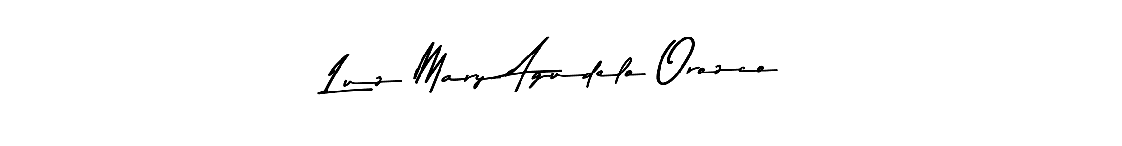 How to make Luz Mary Agudelo Orozco name signature. Use Asem Kandis PERSONAL USE style for creating short signs online. This is the latest handwritten sign. Luz Mary Agudelo Orozco signature style 9 images and pictures png