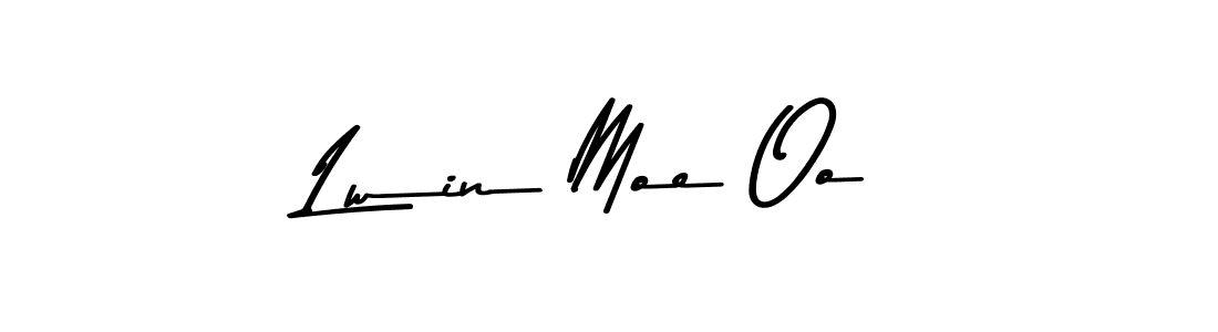 The best way (Asem Kandis PERSONAL USE) to make a short signature is to pick only two or three words in your name. The name Lwin Moe Oo include a total of six letters. For converting this name. Lwin Moe Oo signature style 9 images and pictures png