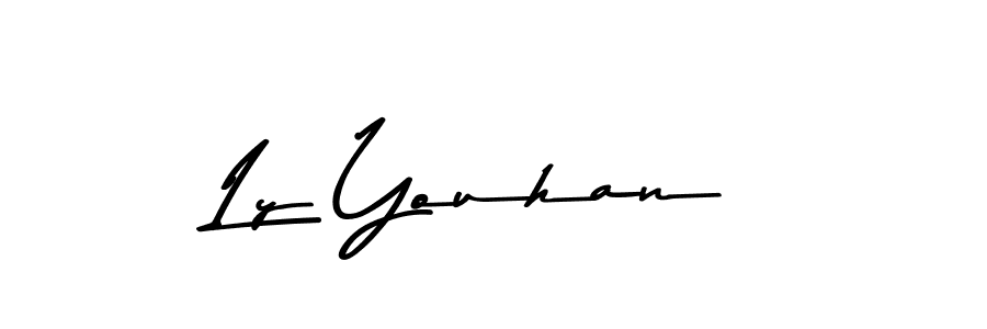 You should practise on your own different ways (Asem Kandis PERSONAL USE) to write your name (Ly Youhan) in signature. don't let someone else do it for you. Ly Youhan signature style 9 images and pictures png