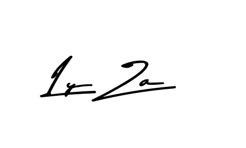 Make a beautiful signature design for name Ly Za. With this signature (Asem Kandis PERSONAL USE) style, you can create a handwritten signature for free. Ly Za signature style 9 images and pictures png