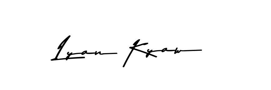 Lyan Kyaw stylish signature style. Best Handwritten Sign (Asem Kandis PERSONAL USE) for my name. Handwritten Signature Collection Ideas for my name Lyan Kyaw. Lyan Kyaw signature style 9 images and pictures png