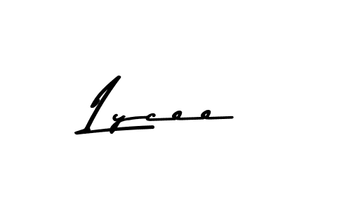 Create a beautiful signature design for name Lycee. With this signature (Asem Kandis PERSONAL USE) fonts, you can make a handwritten signature for free. Lycee signature style 9 images and pictures png