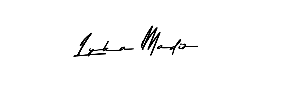 Use a signature maker to create a handwritten signature online. With this signature software, you can design (Asem Kandis PERSONAL USE) your own signature for name Lyka Madiz. Lyka Madiz signature style 9 images and pictures png