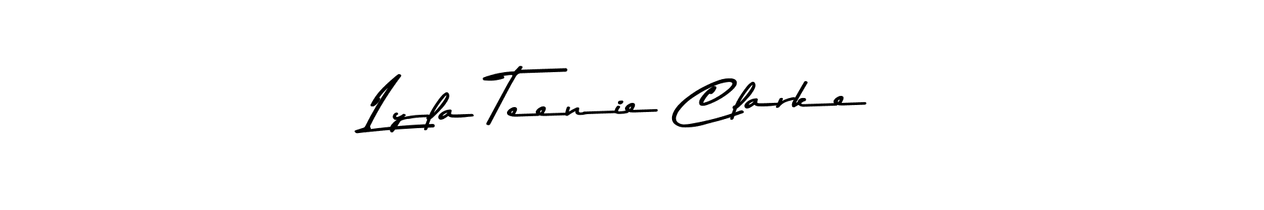 How to make Lyla Teenie Clarke name signature. Use Asem Kandis PERSONAL USE style for creating short signs online. This is the latest handwritten sign. Lyla Teenie Clarke signature style 9 images and pictures png