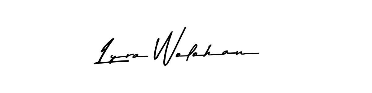 You should practise on your own different ways (Asem Kandis PERSONAL USE) to write your name (Lyra Wolohan) in signature. don't let someone else do it for you. Lyra Wolohan signature style 9 images and pictures png