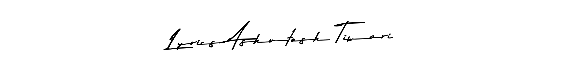 How to make Lyrics Ashutosh Tiwari name signature. Use Asem Kandis PERSONAL USE style for creating short signs online. This is the latest handwritten sign. Lyrics Ashutosh Tiwari signature style 9 images and pictures png