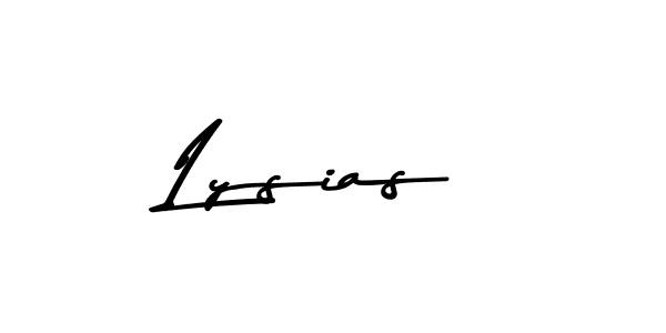 How to make Lysias name signature. Use Asem Kandis PERSONAL USE style for creating short signs online. This is the latest handwritten sign. Lysias signature style 9 images and pictures png