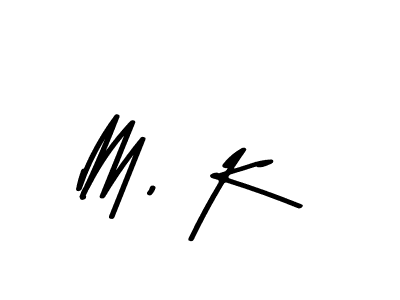 Use a signature maker to create a handwritten signature online. With this signature software, you can design (Asem Kandis PERSONAL USE) your own signature for name M, K. M, K signature style 9 images and pictures png