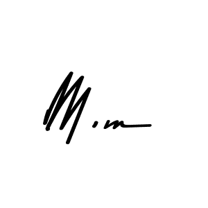 Create a beautiful signature design for name M,m. With this signature (Asem Kandis PERSONAL USE) fonts, you can make a handwritten signature for free. M,m signature style 9 images and pictures png