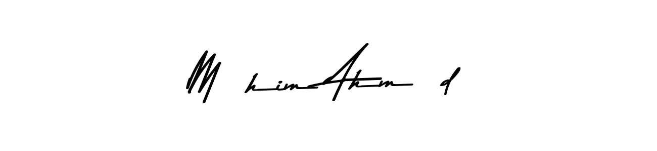 Use a signature maker to create a handwritten signature online. With this signature software, you can design (Asem Kandis PERSONAL USE) your own signature for name Máhim Ahméd. Máhim Ahméd signature style 9 images and pictures png