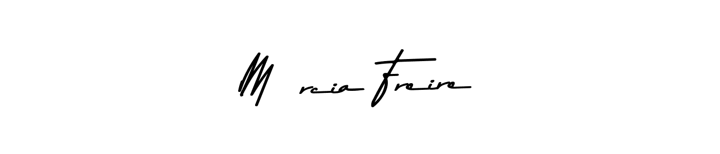 How to make Márcia Freire name signature. Use Asem Kandis PERSONAL USE style for creating short signs online. This is the latest handwritten sign. Márcia Freire signature style 9 images and pictures png