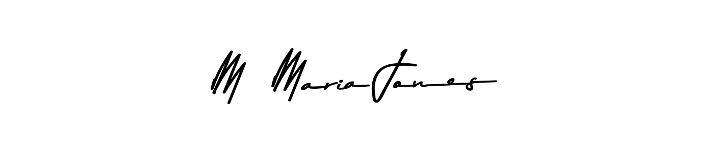 Make a beautiful signature design for name M  Maria Jones. With this signature (Asem Kandis PERSONAL USE) style, you can create a handwritten signature for free. M  Maria Jones signature style 9 images and pictures png