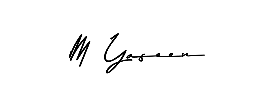 The best way (Asem Kandis PERSONAL USE) to make a short signature is to pick only two or three words in your name. The name M  Yaseen include a total of six letters. For converting this name. M  Yaseen signature style 9 images and pictures png