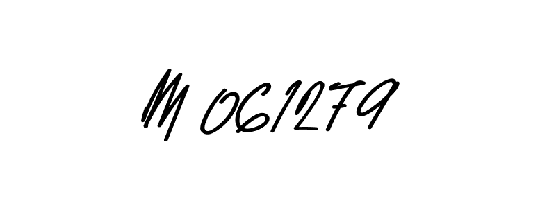 Create a beautiful signature design for name M 061279. With this signature (Asem Kandis PERSONAL USE) fonts, you can make a handwritten signature for free. M 061279 signature style 9 images and pictures png