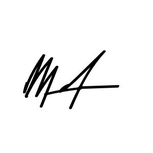 Design your own signature with our free online signature maker. With this signature software, you can create a handwritten (Asem Kandis PERSONAL USE) signature for name M A. M A signature style 9 images and pictures png