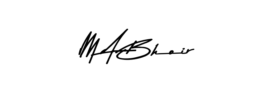 Asem Kandis PERSONAL USE is a professional signature style that is perfect for those who want to add a touch of class to their signature. It is also a great choice for those who want to make their signature more unique. Get M A Bhoir name to fancy signature for free. M A Bhoir signature style 9 images and pictures png