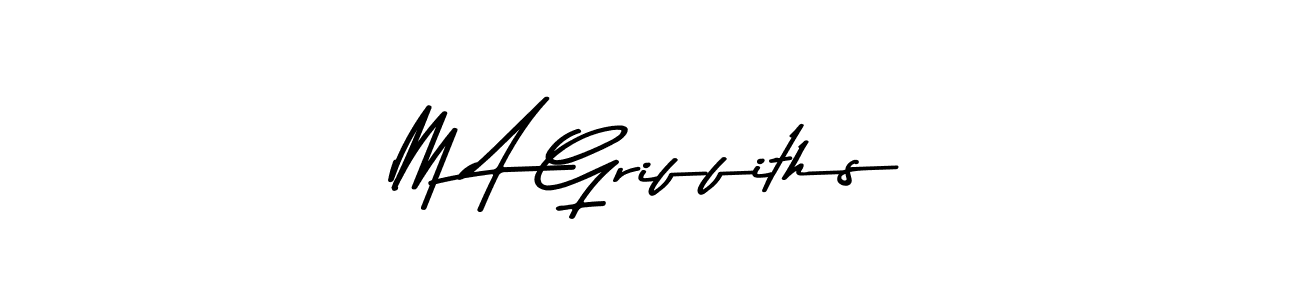 M A Griffiths stylish signature style. Best Handwritten Sign (Asem Kandis PERSONAL USE) for my name. Handwritten Signature Collection Ideas for my name M A Griffiths. M A Griffiths signature style 9 images and pictures png