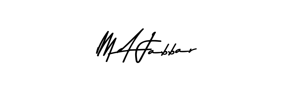 Make a beautiful signature design for name M A Jabbar. With this signature (Asem Kandis PERSONAL USE) style, you can create a handwritten signature for free. M A Jabbar signature style 9 images and pictures png