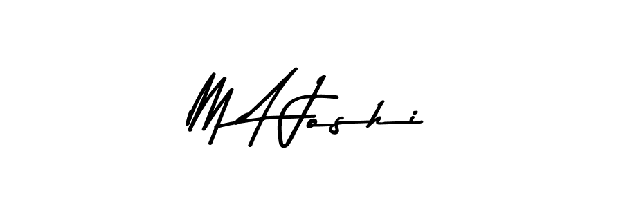 Make a beautiful signature design for name M A Joshi. With this signature (Asem Kandis PERSONAL USE) style, you can create a handwritten signature for free. M A Joshi signature style 9 images and pictures png