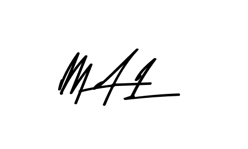 The best way (Asem Kandis PERSONAL USE) to make a short signature is to pick only two or three words in your name. The name M A L include a total of six letters. For converting this name. M A L signature style 9 images and pictures png