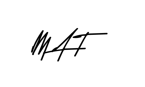 Create a beautiful signature design for name M A T. With this signature (Asem Kandis PERSONAL USE) fonts, you can make a handwritten signature for free. M A T signature style 9 images and pictures png