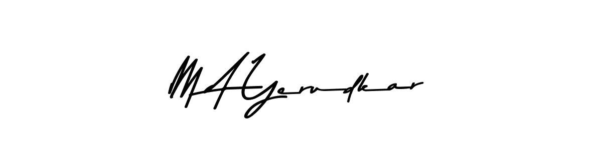 Make a beautiful signature design for name M A Yerudkar. Use this online signature maker to create a handwritten signature for free. M A Yerudkar signature style 9 images and pictures png