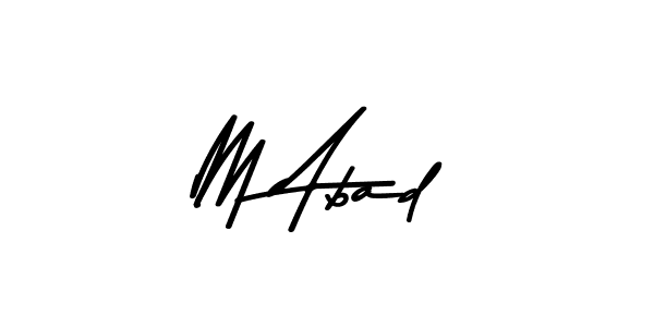 Create a beautiful signature design for name M Abad. With this signature (Asem Kandis PERSONAL USE) fonts, you can make a handwritten signature for free. M Abad signature style 9 images and pictures png