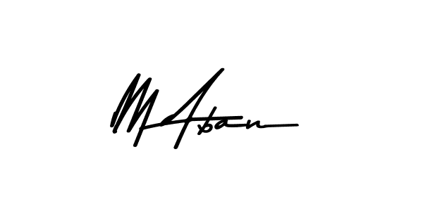 The best way (Asem Kandis PERSONAL USE) to make a short signature is to pick only two or three words in your name. The name M Aban include a total of six letters. For converting this name. M Aban signature style 9 images and pictures png