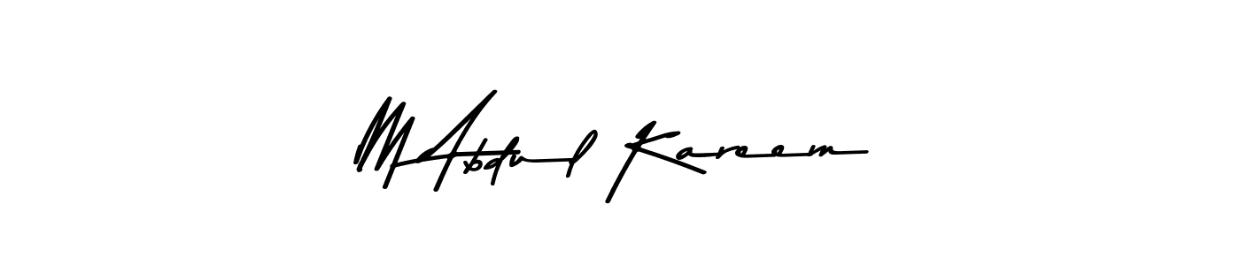 Make a beautiful signature design for name M Abdul Kareem. With this signature (Asem Kandis PERSONAL USE) style, you can create a handwritten signature for free. M Abdul Kareem signature style 9 images and pictures png