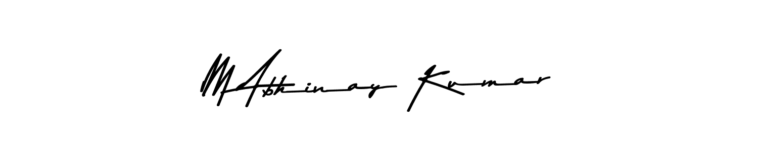 You should practise on your own different ways (Asem Kandis PERSONAL USE) to write your name (M Abhinay Kumar) in signature. don't let someone else do it for you. M Abhinay Kumar signature style 9 images and pictures png