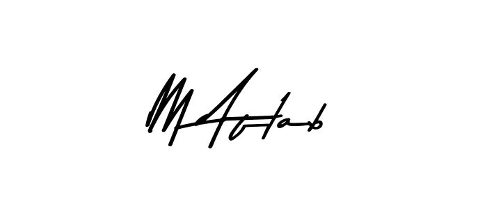 Make a beautiful signature design for name M Aftab. With this signature (Asem Kandis PERSONAL USE) style, you can create a handwritten signature for free. M Aftab signature style 9 images and pictures png