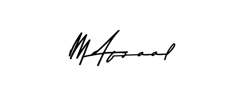 How to make M Afzaal name signature. Use Asem Kandis PERSONAL USE style for creating short signs online. This is the latest handwritten sign. M Afzaal signature style 9 images and pictures png