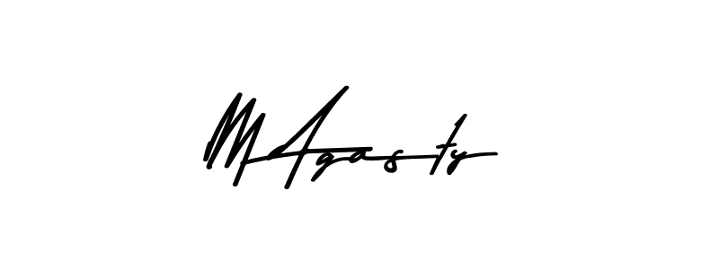 Make a beautiful signature design for name M Agasty. Use this online signature maker to create a handwritten signature for free. M Agasty signature style 9 images and pictures png