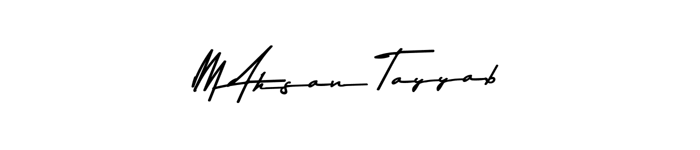 Create a beautiful signature design for name M Ahsan Tayyab. With this signature (Asem Kandis PERSONAL USE) fonts, you can make a handwritten signature for free. M Ahsan Tayyab signature style 9 images and pictures png