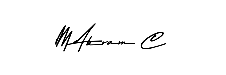 You should practise on your own different ways (Asem Kandis PERSONAL USE) to write your name (M Akram C) in signature. don't let someone else do it for you. M Akram C signature style 9 images and pictures png