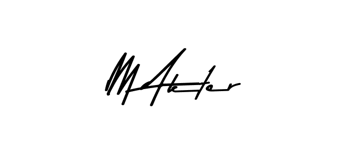 How to make M Akter signature? Asem Kandis PERSONAL USE is a professional autograph style. Create handwritten signature for M Akter name. M Akter signature style 9 images and pictures png