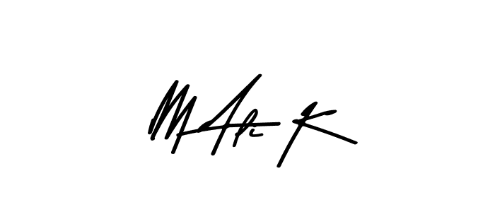 Create a beautiful signature design for name M Ali K. With this signature (Asem Kandis PERSONAL USE) fonts, you can make a handwritten signature for free. M Ali K signature style 9 images and pictures png