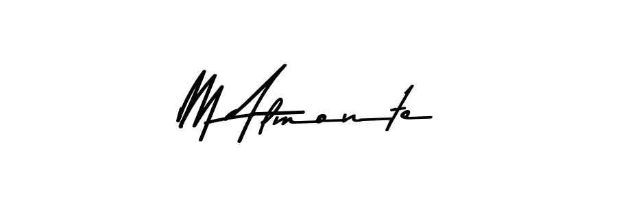 Make a beautiful signature design for name M Almonte. With this signature (Asem Kandis PERSONAL USE) style, you can create a handwritten signature for free. M Almonte signature style 9 images and pictures png