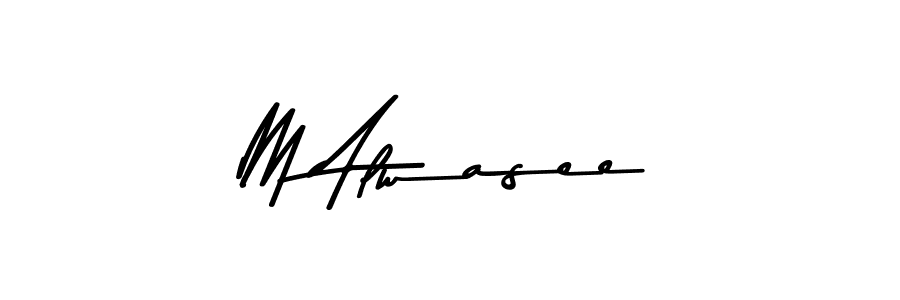 Create a beautiful signature design for name M Alwasee. With this signature (Asem Kandis PERSONAL USE) fonts, you can make a handwritten signature for free. M Alwasee signature style 9 images and pictures png