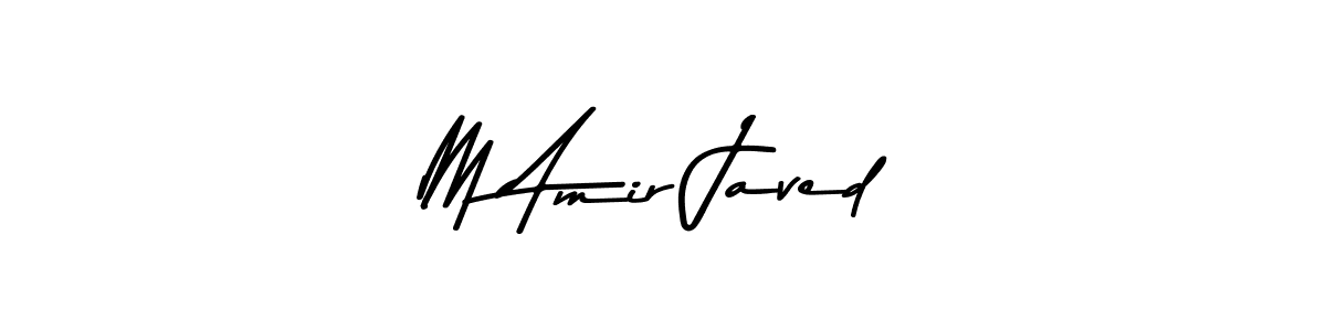 The best way (Asem Kandis PERSONAL USE) to make a short signature is to pick only two or three words in your name. The name M Amir Javed include a total of six letters. For converting this name. M Amir Javed signature style 9 images and pictures png