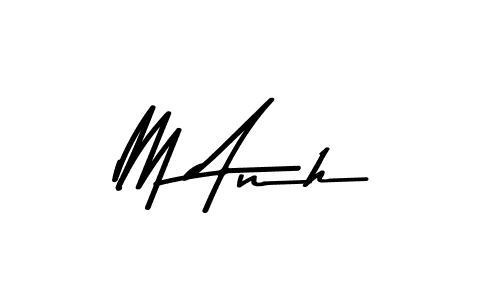 The best way (Asem Kandis PERSONAL USE) to make a short signature is to pick only two or three words in your name. The name M Anh include a total of six letters. For converting this name. M Anh signature style 9 images and pictures png