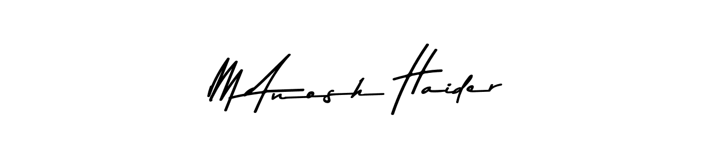 Similarly Asem Kandis PERSONAL USE is the best handwritten signature design. Signature creator online .You can use it as an online autograph creator for name M Anosh Haider. M Anosh Haider signature style 9 images and pictures png