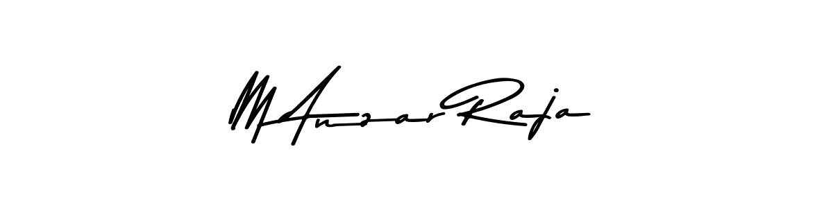 Create a beautiful signature design for name M Anzar Raja. With this signature (Asem Kandis PERSONAL USE) fonts, you can make a handwritten signature for free. M Anzar Raja signature style 9 images and pictures png