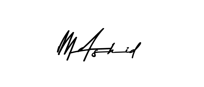 How to make M Ashid name signature. Use Asem Kandis PERSONAL USE style for creating short signs online. This is the latest handwritten sign. M Ashid signature style 9 images and pictures png