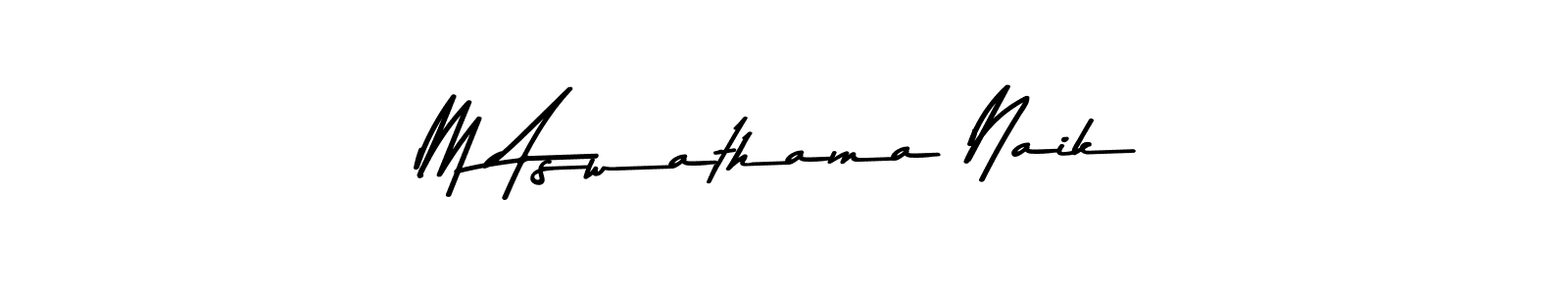 Create a beautiful signature design for name M Aswathama Naik. With this signature (Asem Kandis PERSONAL USE) fonts, you can make a handwritten signature for free. M Aswathama Naik signature style 9 images and pictures png