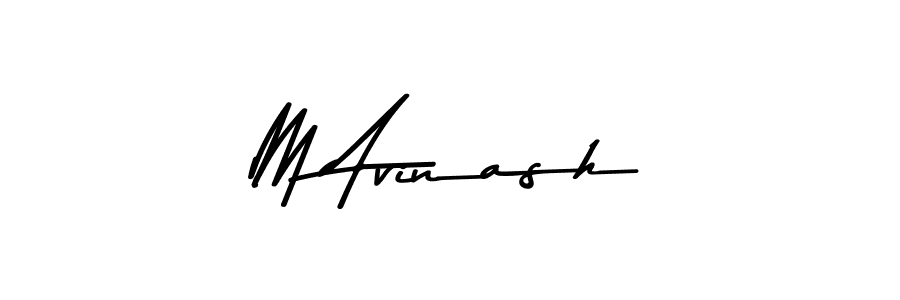 The best way (Asem Kandis PERSONAL USE) to make a short signature is to pick only two or three words in your name. The name M Avinash include a total of six letters. For converting this name. M Avinash signature style 9 images and pictures png