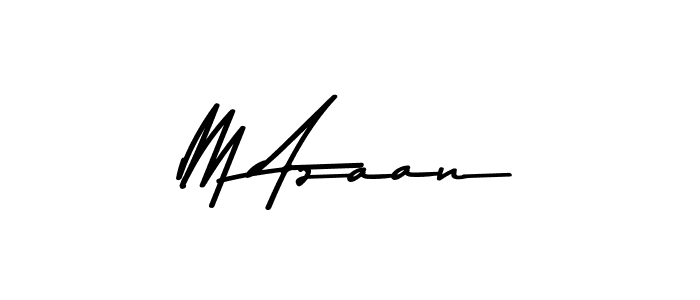 Make a beautiful signature design for name M Azaan. With this signature (Asem Kandis PERSONAL USE) style, you can create a handwritten signature for free. M Azaan signature style 9 images and pictures png