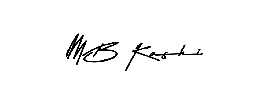 How to make M B Kashi name signature. Use Asem Kandis PERSONAL USE style for creating short signs online. This is the latest handwritten sign. M B Kashi signature style 9 images and pictures png